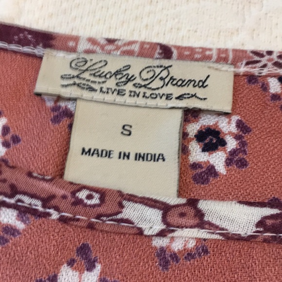 ๐HP๐Lucky brand boho blouse size small - Picture 7 of 12